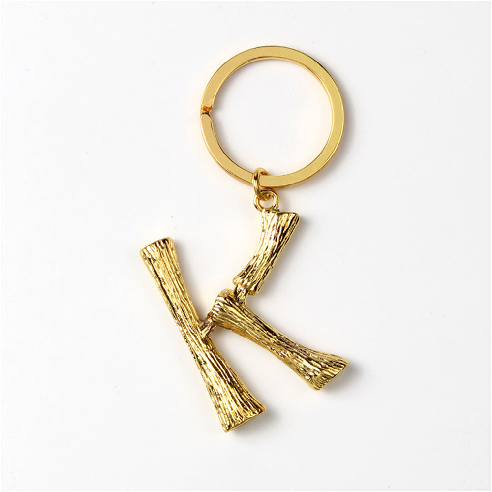 Wholesale Creative 26 English Letters Zinc Alloy Keychain